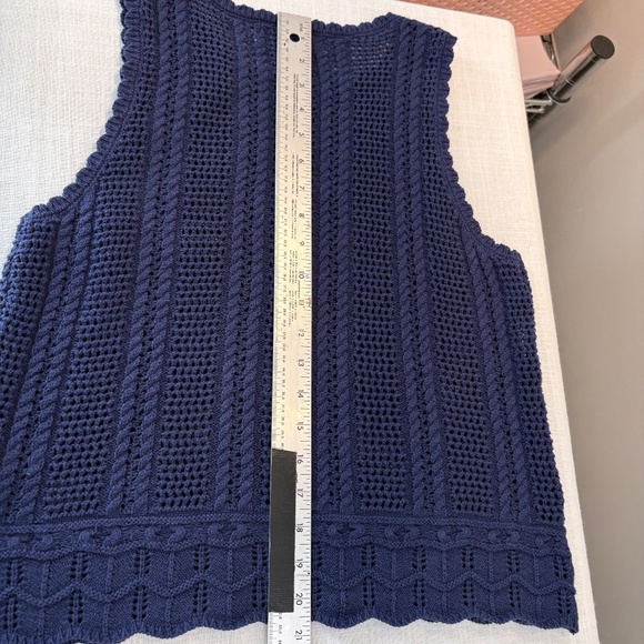 Kirundi Cotton Crochet Sweater Vest Tank Top Medium - Picture 11 of 12